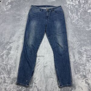 Ksubi Ankle Zip Jeans Womens Size 30 Blue 27" Inseam Mid Rise Skinny Stretch